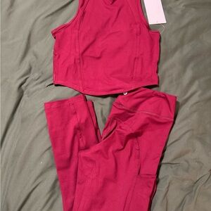 lululemon athletica Burgundy Legging/TankSet SOLD